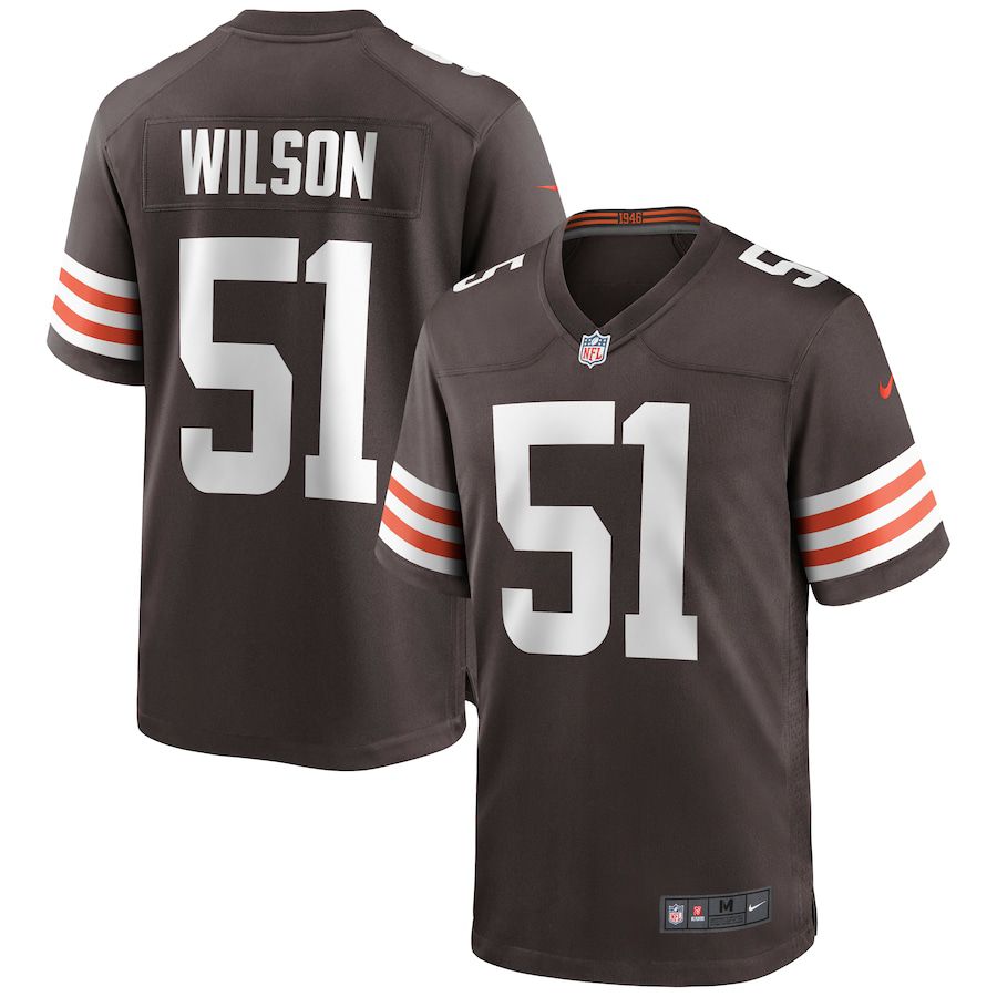 Men Cleveland Browns 51 Mack Wilson Nike Brown Game NFL Jersey